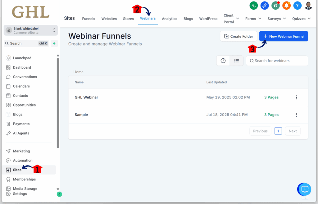How to Set Up a Recurring Webinar – Step-by-Step Setup in GoHighLevel