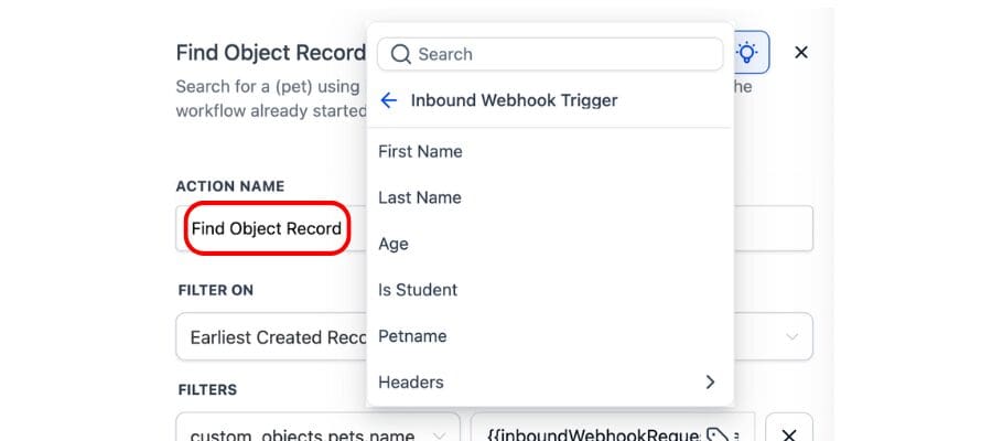 ghl workflow object record