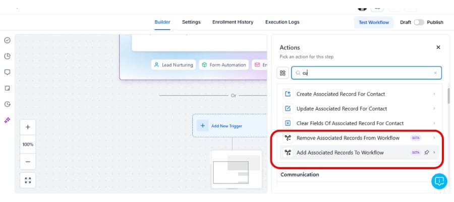 ghl workflow record removal