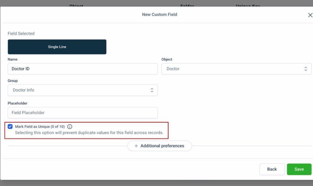 GoHighLevel unique custom fields
 - Save the Field or Custom Object