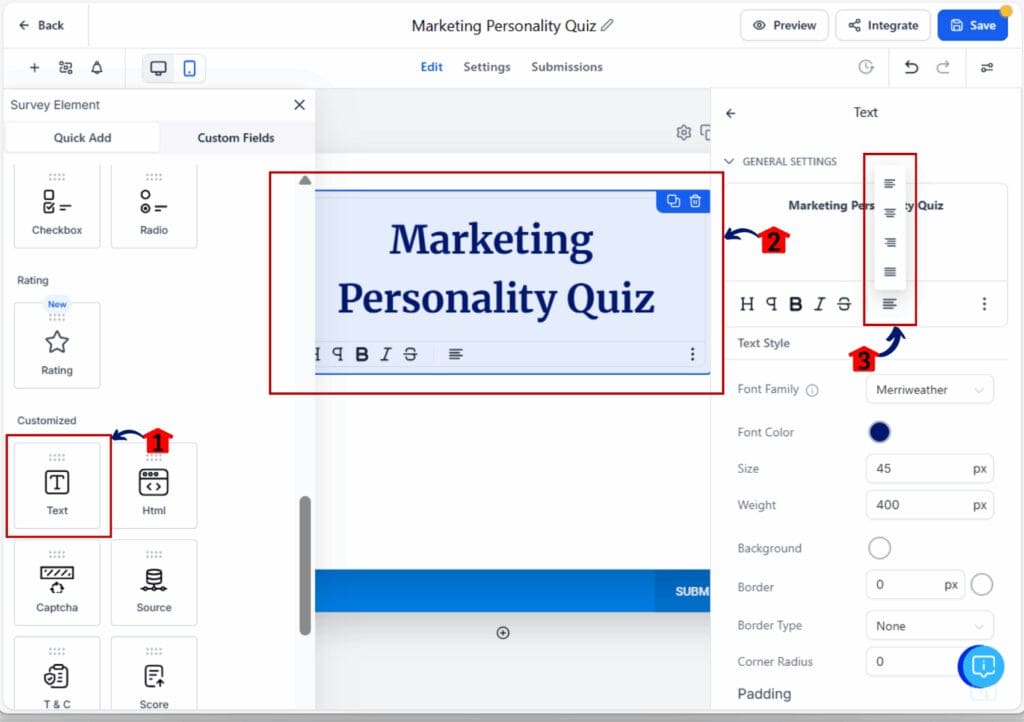 marketing personality quiz - header