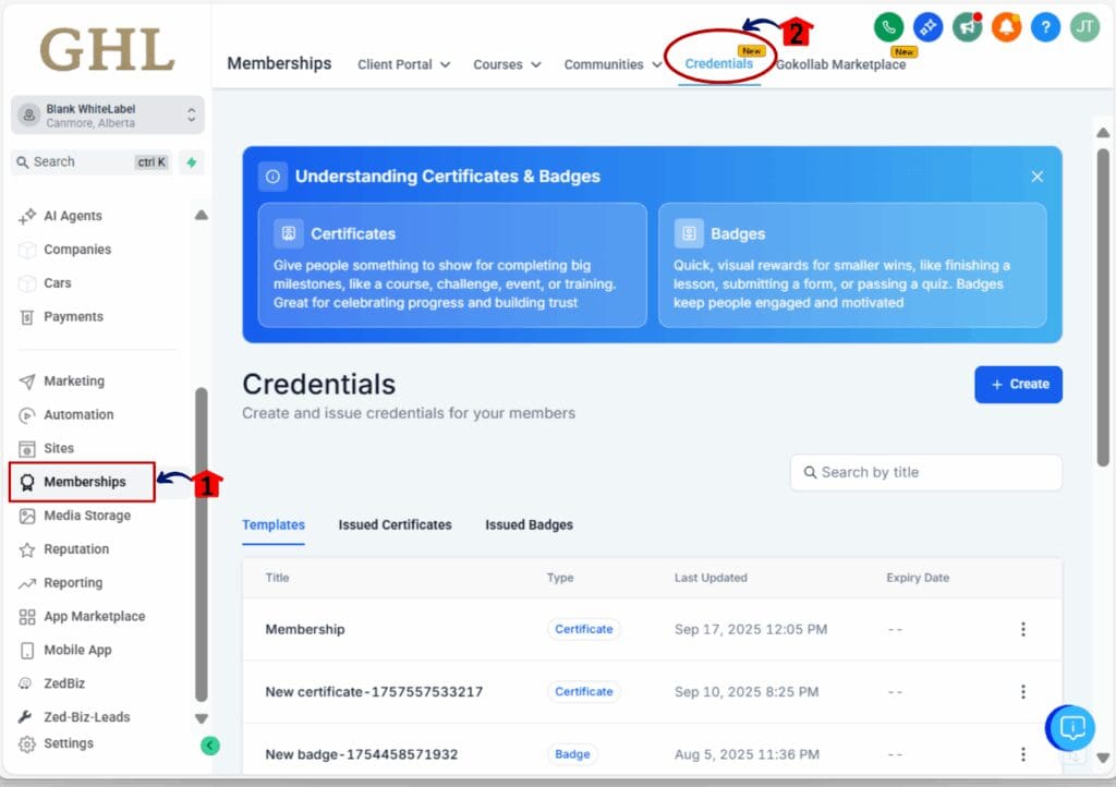 how to use membership badges
