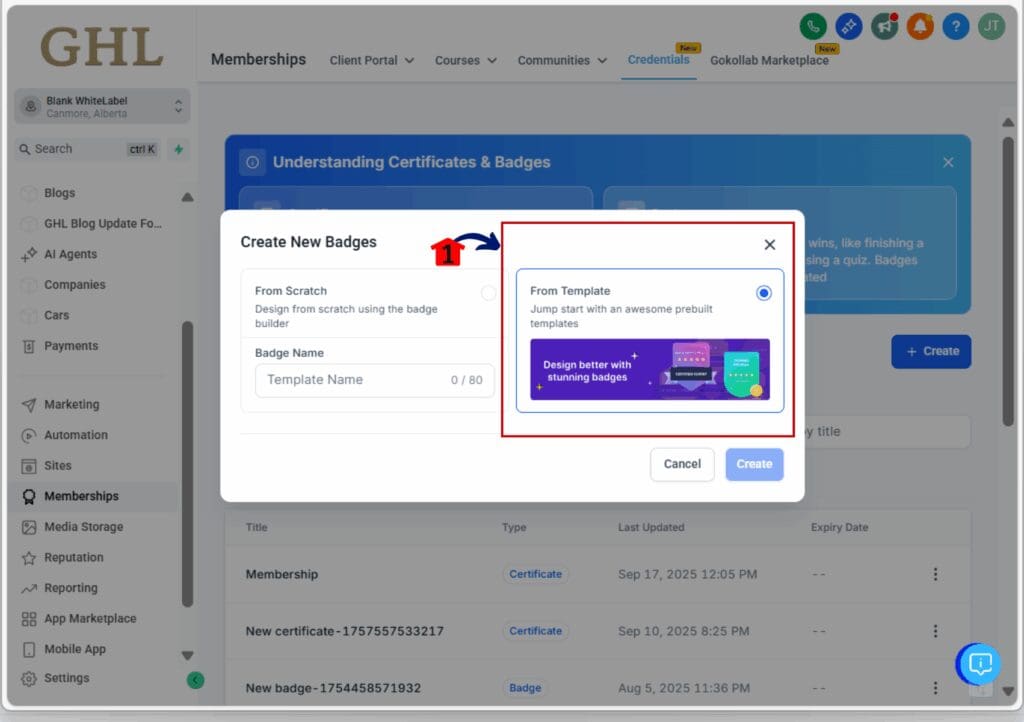 membership badges - templates