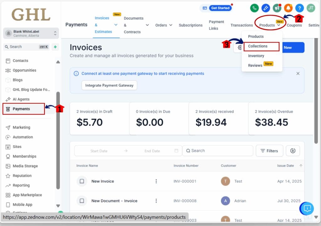 how to access product collections
