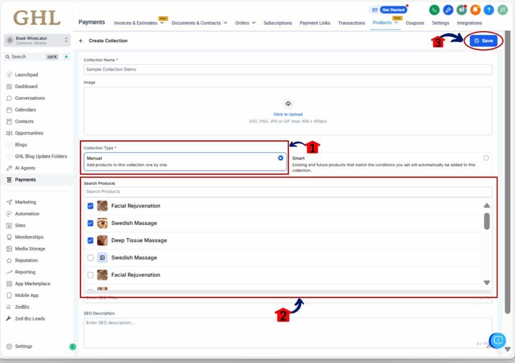 product collections - build manual