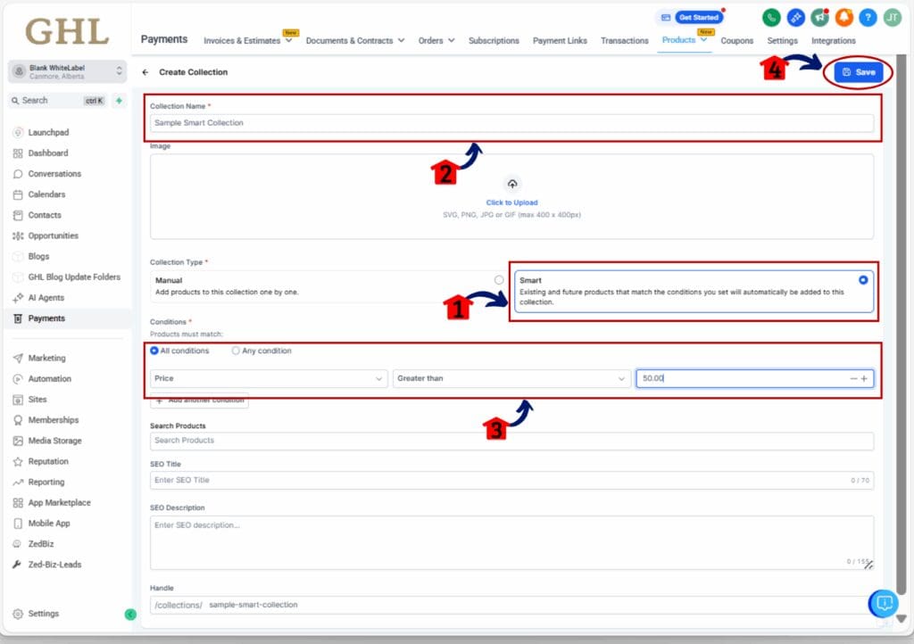 product collections - build smart