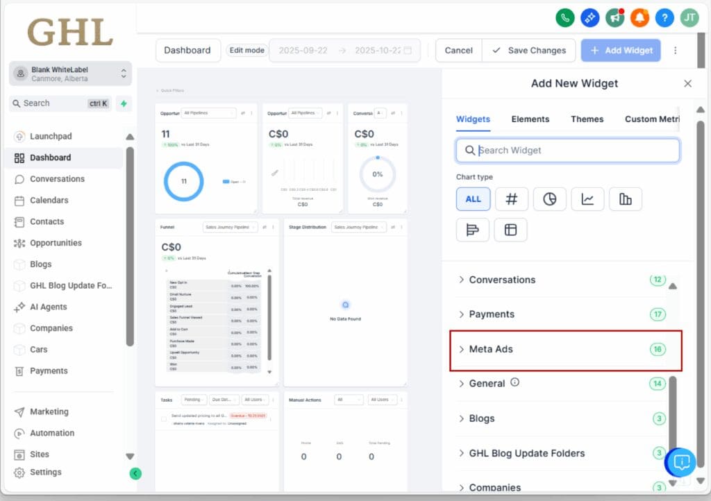 reporting dashboard tools - meta