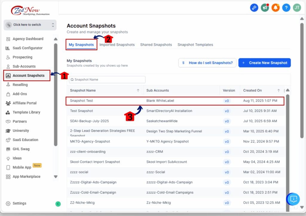 snapshot version control - open