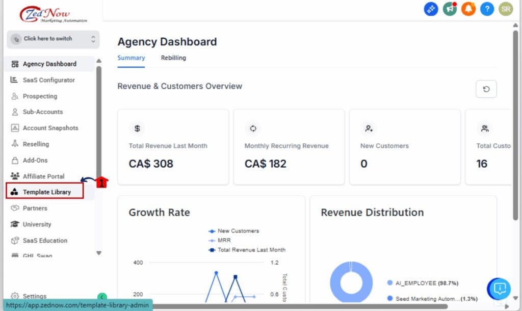 How to Access the Template Library Settings