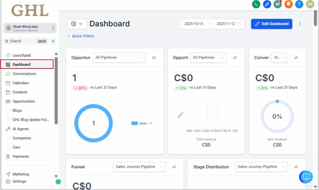 AI dashboard insights
 - Open a Custom Dashboard